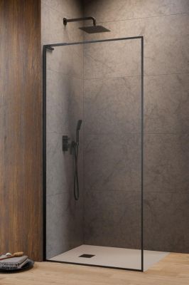 Душевая перегородка 80 см. Radaway Modo F SL Brushed GunMetal II, профиль брашированная оружейная сталь