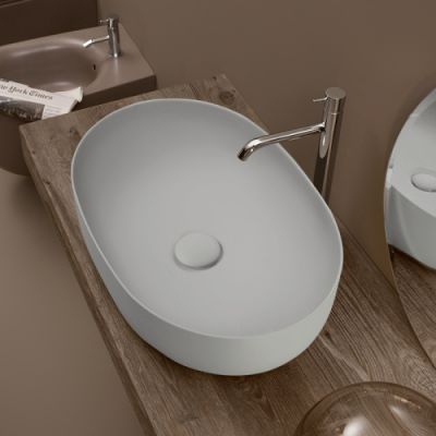 Kerasan Nolita Раковина 60*40 накладная 534359*0 светло серая