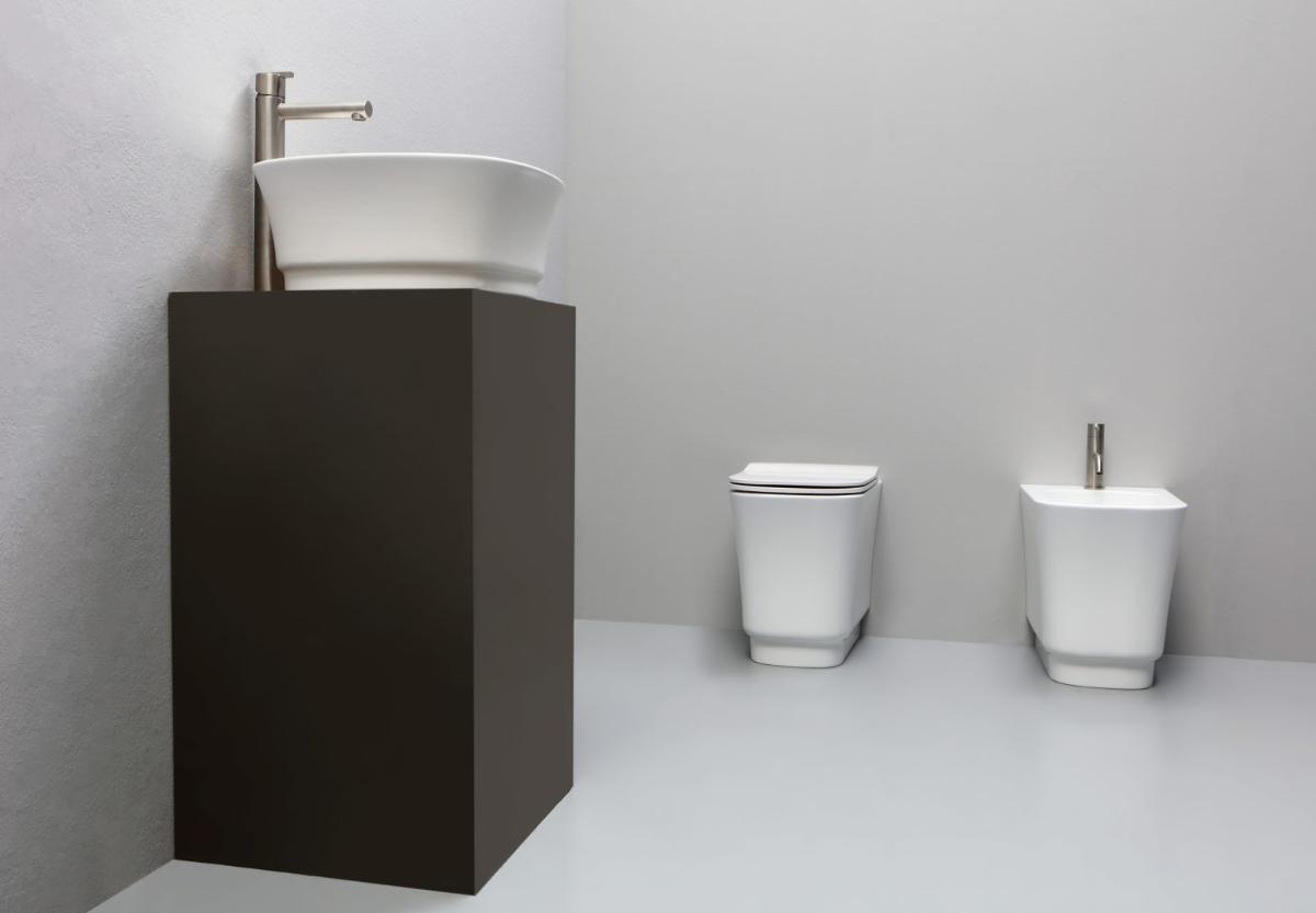 White Ceramic Idea W1000101, Унитаз приставной безободковый 50 см, цвет белый