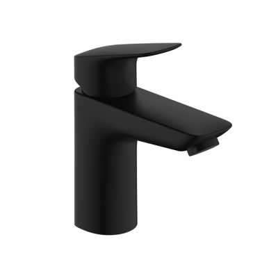 71100670 Hansgrohe Logis Смеситель для раковины 100, однорычажный, со сливным гарнитуром, цвет: матовый черный