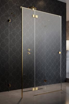 Пристенная душевая кабина 90X70 Essenza Pro Gold KDJ+S золото