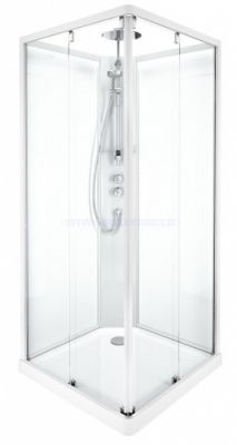 Душевая кабина 90x90 Showerama 10-5 Comfort, белый профиль/прозрачное 558.209.301