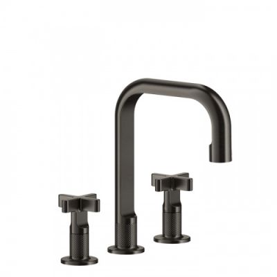 Gessi Inciso+ Смеситель для раковины на 3 отверстия, без донного клапана. цвет: black XL 58114#299