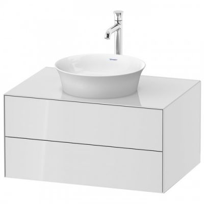Duravit White Tulip Тумбочка подвесная 80x55 см, 2 ящика, цвет: белый высокоглянцевый WT498508585