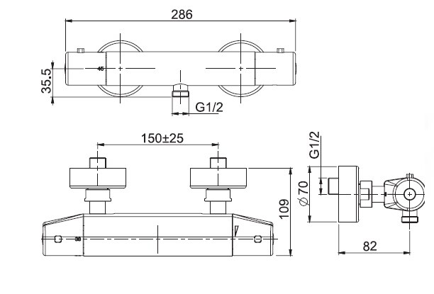 Carlo Frattini Fimatherm Термостатический смеситель для душа F4215/1CR хром
