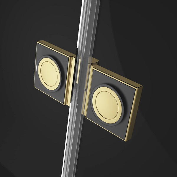 Радиальный душевой уголок 90X90 Essenza Pro Gold PDD золото