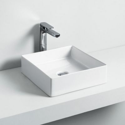 Раковина накладная 38x38 ArtCeram Scalino SCL001 01 белый глянец