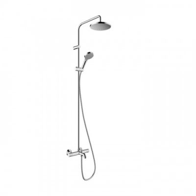 Hansgrohe Vernis Blend Душевая стойка с верхним душем 200 1jet с термостатом для ванны, цвет: хром 26274000