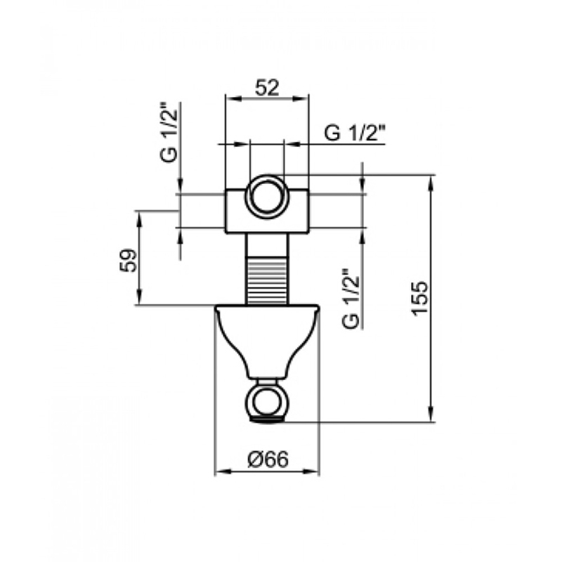 Девиатор для душа Webert Ottocento AC0395015, хром
