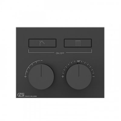 Gessi Hi-Fi Термостат для душа, с включением до 2 источников одновременно, внешняя часть, цвет: Black Metal Brushed PVD 63004#707