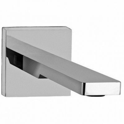 Paffoni TANGO Излив из стены, длина mm.205 подкл. 1/2"  с латунной накладкой 70х70, Paffoni, ZBOC121CR, хром