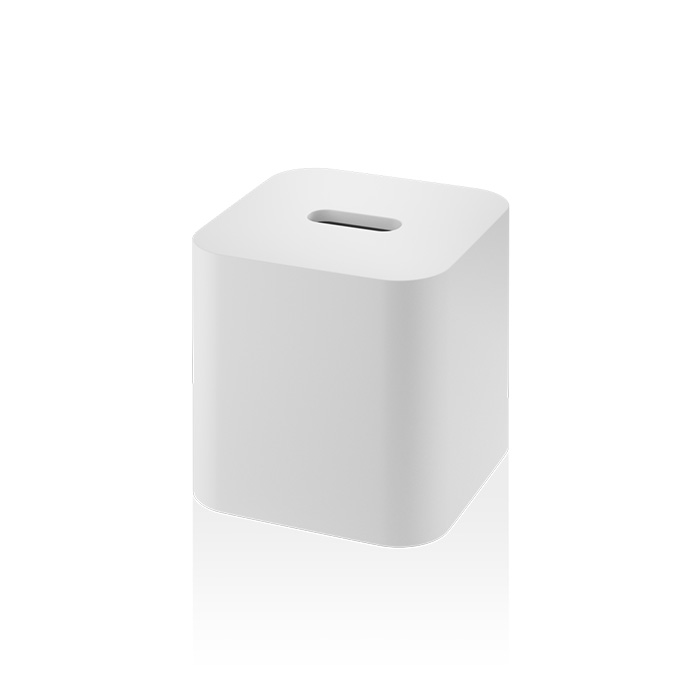 Decor Walther Stone KBQ Диспенсер для салфеток 14.2x13.7x13.7см, настольный, цвет: белый 974050
