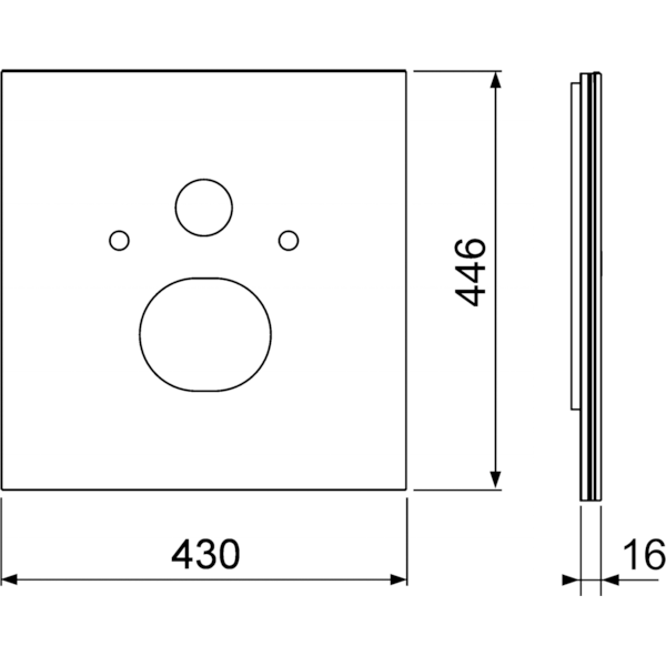 TECElux Нижняя панель для установки унитазов Duravit SensoWash C 9650103