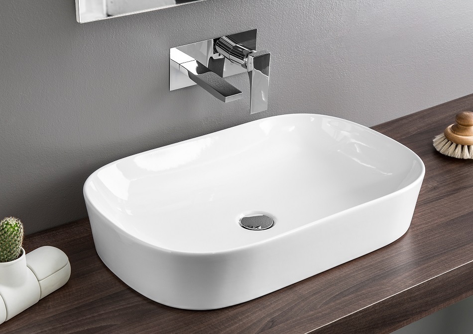 Раковина накладная 65x42 ArtCeram Ghost GHL002 01 белый глянцевый