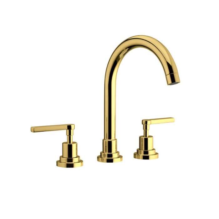 Nicolazzi Mac Kinley 05 Смеситель для раковины на 3 отверстия, излив: 176мм, цвет: золото 2208GO29