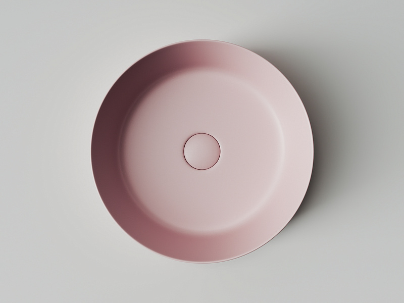 Раковина накладная круглая d390 Ceramica Nova Element CN6022MP розовый