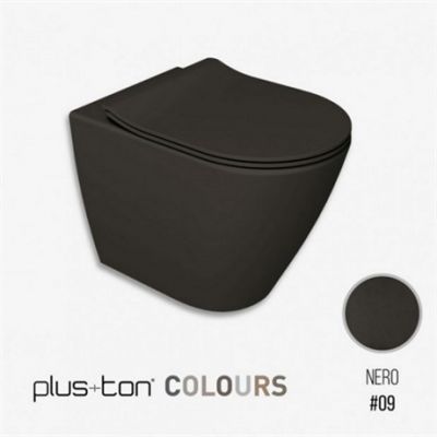 40375R#09 Althea Cover Rimless Plus+Ton унитаз подвесной 52x36 см, чёрный матовый