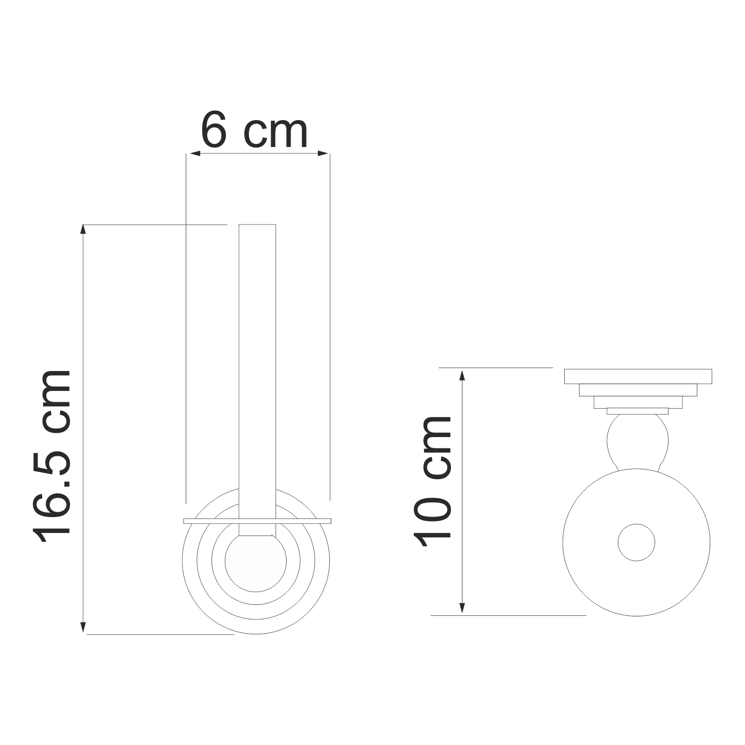 Ammer K-7097 Держатель туалетной бумаги Размеры (Ш/В/Г): 6х16,5х10 см