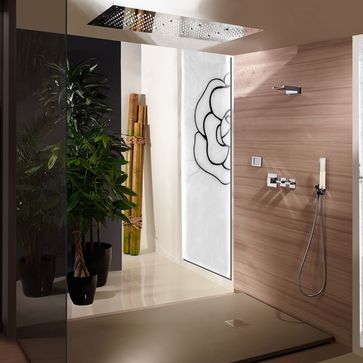 Тропический душ 50x100 см Bossini Dream-XL Flat с хромотерапией WI0372.030