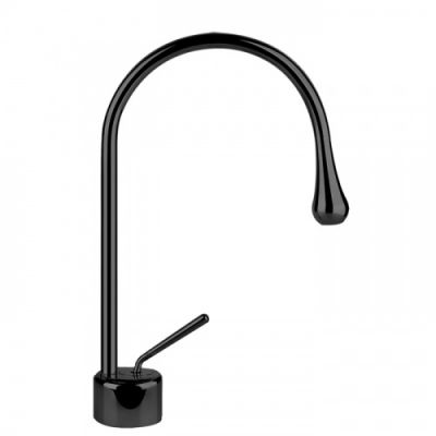 Gessi Goccia Смеситель для раковины на 1 отверстие, излив 174мм R=90, цвет: black XL 33601#299