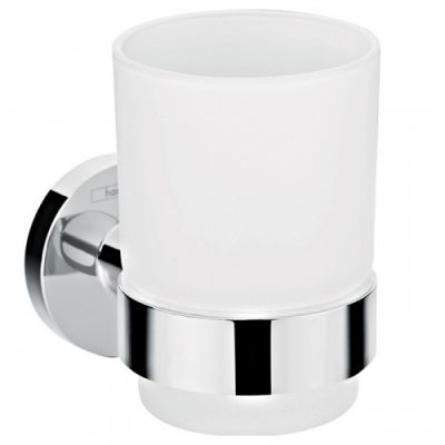 Hansgrohe Logis Universal Стакан для зубных щеток, подвесной, цвет: хром/белый 41718000