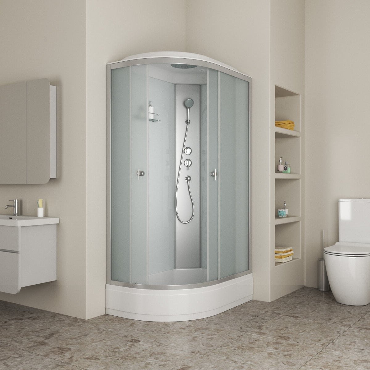 Niagara Eco Душ.каб. NG-3324-14R (1200х800х2150) низкий поддон(26см) стекломатовое