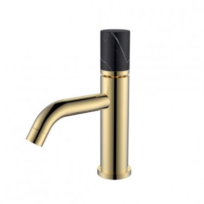 Смеситель STICK для умыв.низ.GOLD MRAMOR BLACK_Комплект 121-G-MR-BLACK