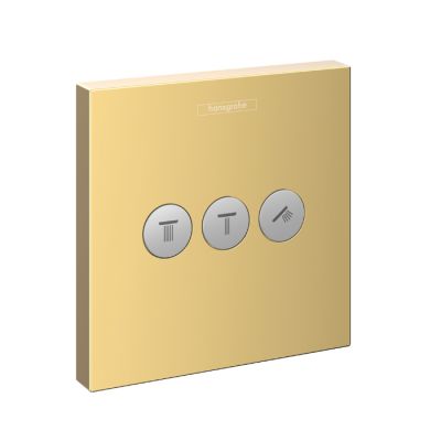 15764990 Hansgrohe ShowerSelect Вентиль скрытого монтажа, для 3 потребителей, цвет: полированное золото