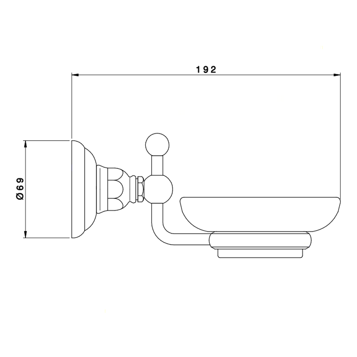 Nicolazzi Accessori Мыльница подвесная, цвет: никель блестящий/белый 1487MNL