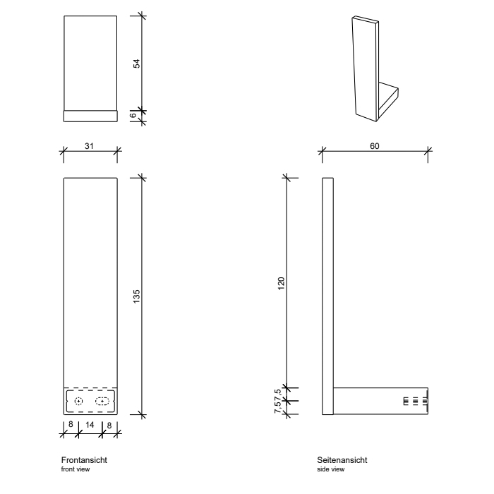 Decor Walther Contract Держатель т/б, подвесной, цвет: хром 650200