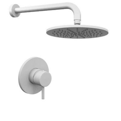 Комплект KITLIG011BO  для душа , со смесителем LIG011BO на 1 выход, душ 225мм, LIGHT,  белый матовый Paffoni - 1 шт
