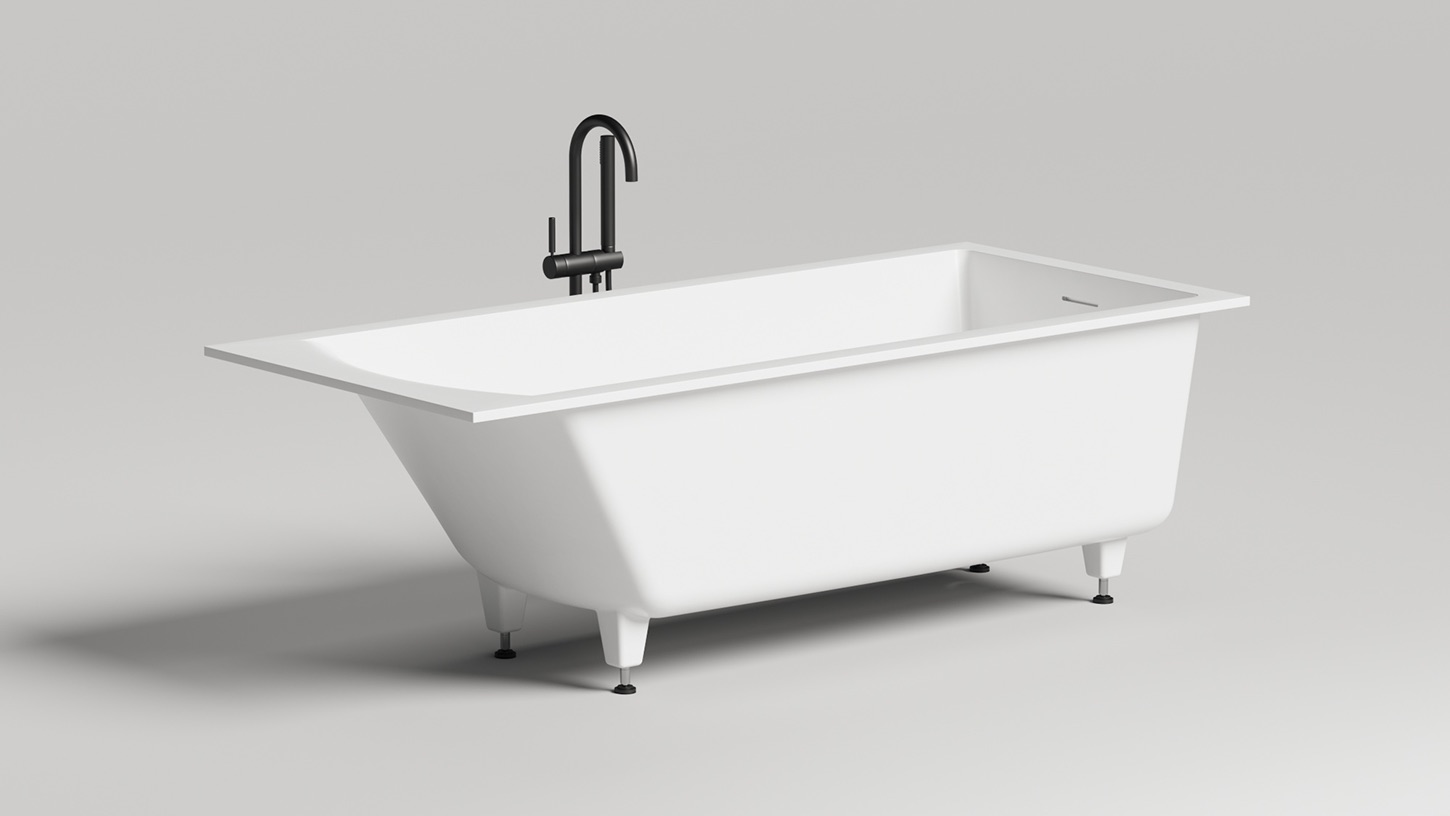 Salini CASCATA KIT Ванна встраиваемая 180x80, белая матовая