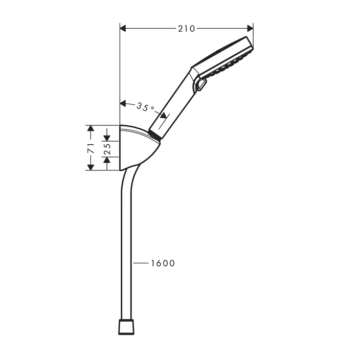 Hansgrohe Vernis Blend Душевой набор 1600 мм, цвет: хром 26273000