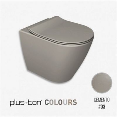 40375R#03 Althea Cover Rimless Plus+Ton унитаз подвесной 52x36 см, матовый бетон