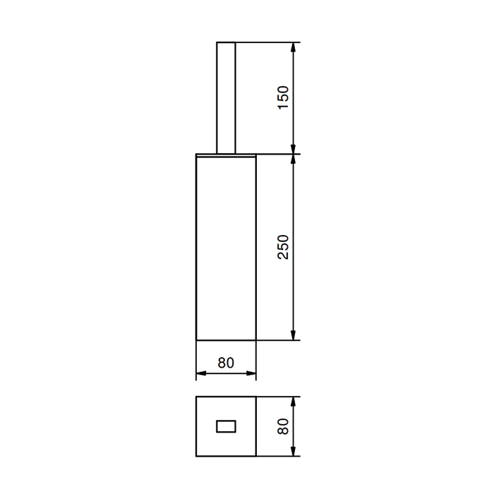 Fantini Linea Ершик для туалета, напольный, цвет: хром 92 02 7746