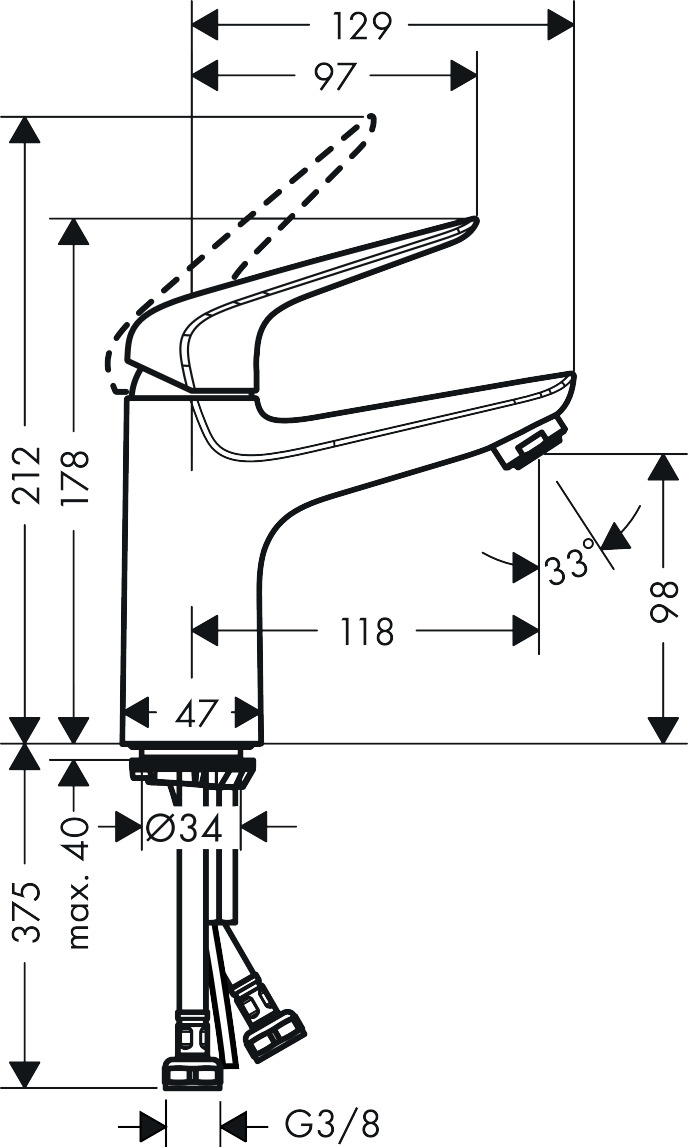 Смеситель для раковины Hansgrohe Novus 71031000