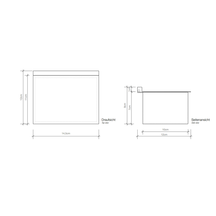 Decor Walther FB 3 Бокс для влажных салфеток 14.5x11.5x8см, настольный, цвет: хром 839800