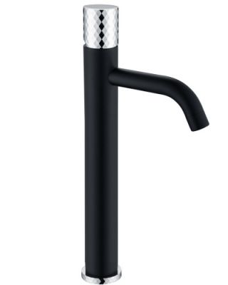 Boheme STICK BLACK DIAMOND CHROME смеситель для раковины высокий Boheme 122-B чёрный матовый