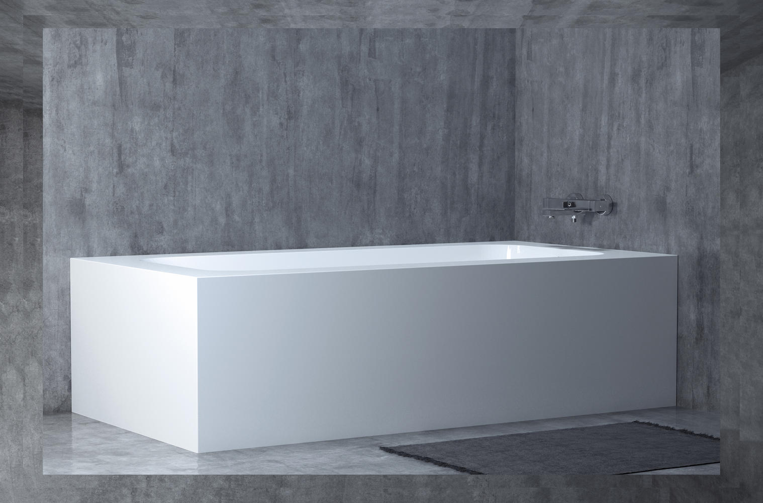 Salini ORLANDA KIT PLUS 190x100 Ванна встраиваемая 190x100, белая матовая
