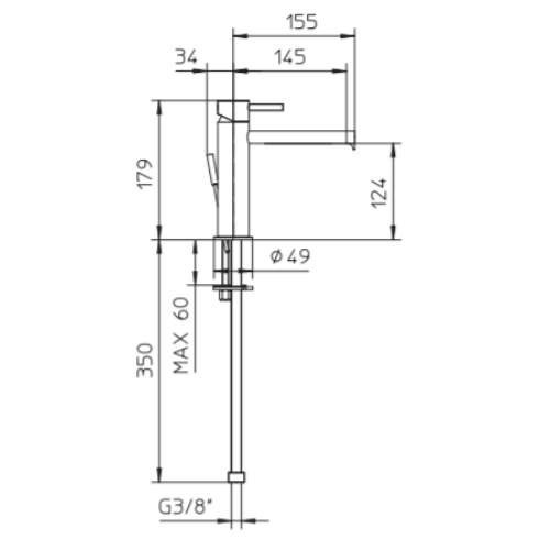 49304510 Palazzani MIDI смеситель для раковины