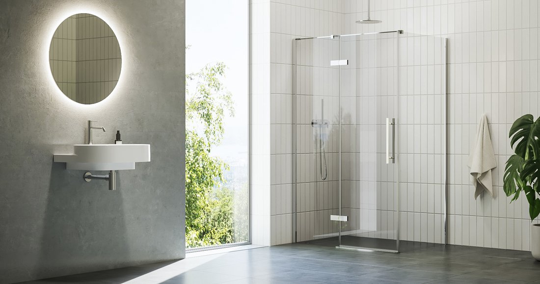 X9VV40A00Z1 Неподвижная стенка Ravak COPS 80, профиль хром, прозрачное стекло