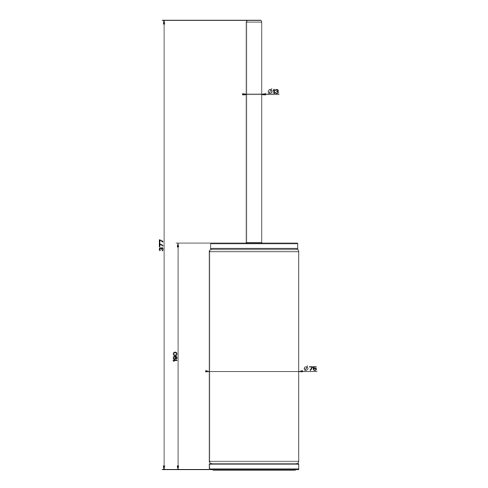 Gessi Inciso Ершик напольный, цвет: nero XL 58543#299