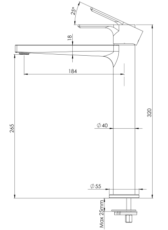 Смеситель для раковины Mariani KALI A22398KL12, золото брашированное