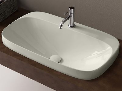 Раковина полувстраиваемая Scarabeo Moon 72*42, цвет-Pearl
