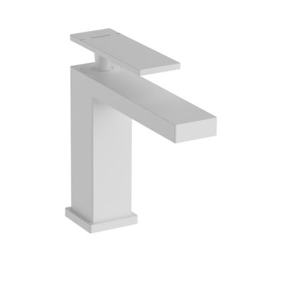 73010700 Hansgrohe Tecturis E Смеситель для раковины 110, однорычажный, со сливным гарнитуром, цвет: матовый белый