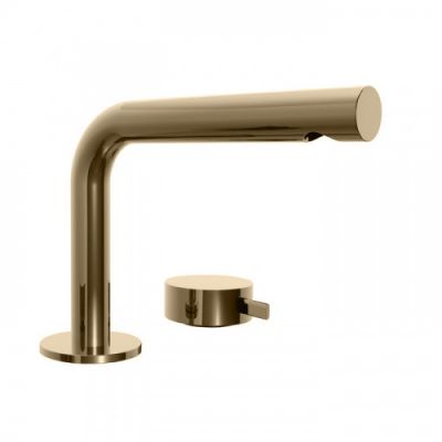 Fantini AF/21 Смеситель для раковины, 2 отв., излив: 155 мм, цвет: Matt British Gold PVD 27 P6 A104WF