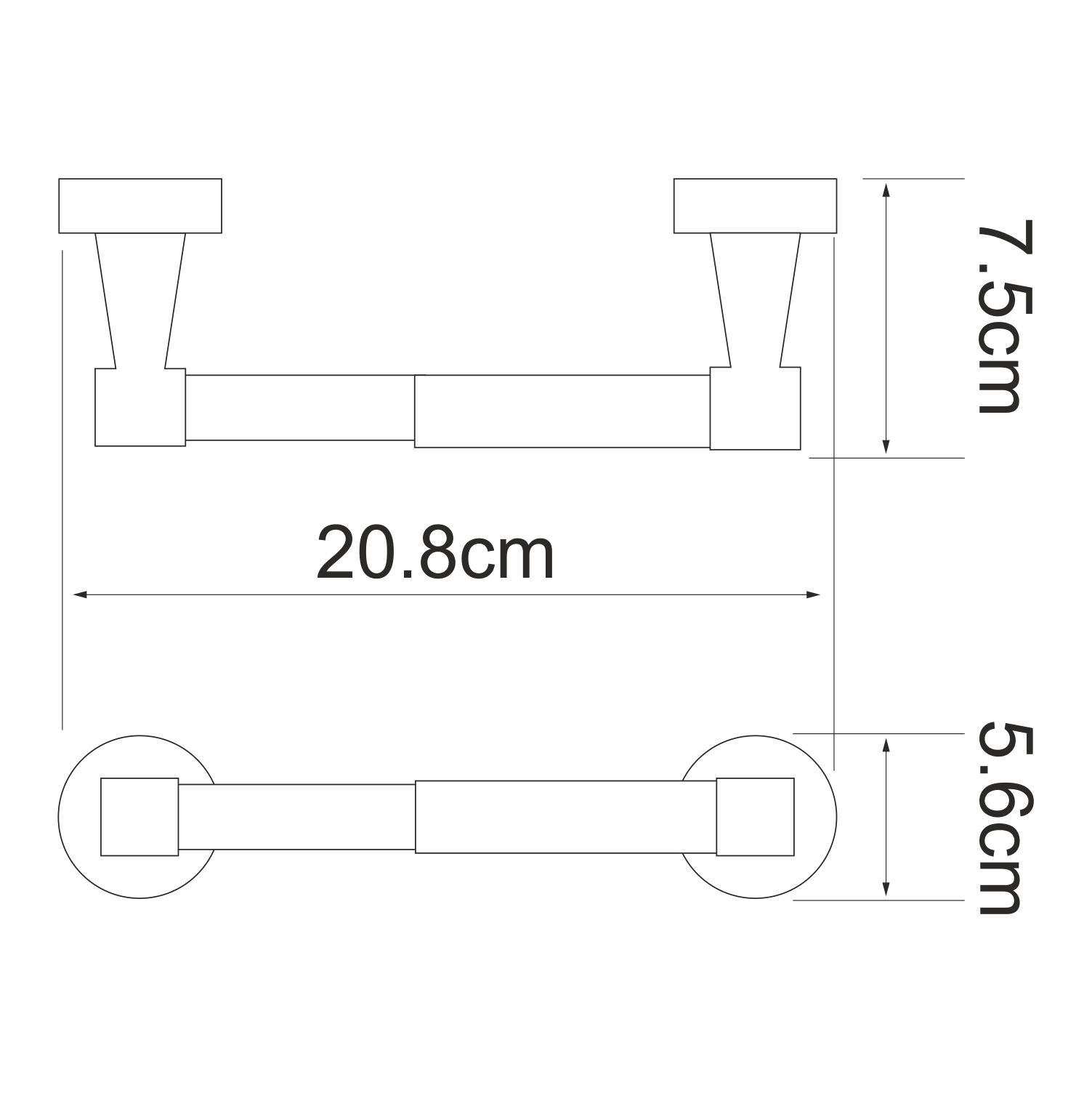 Isen K-4022 Держатель туалетной бумаги Размеры (Ш/В/Г): 20,8х5,6х7,5 см