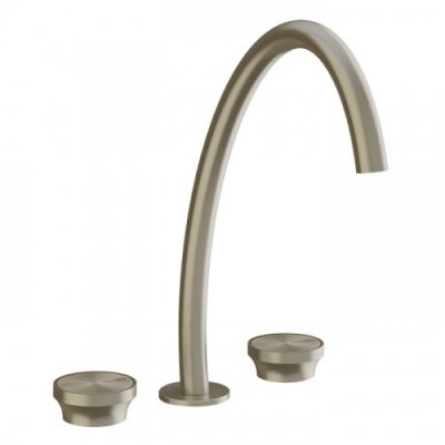Gessi Origini Смеситель для раковины высокий на 3 отв, без донного клапана, цвет: Finox Brushed Nickel 66016#149