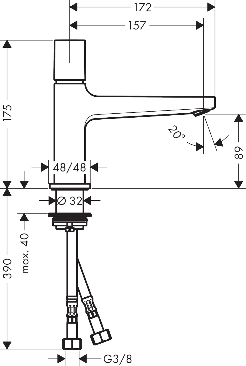 Смеситель для раковины Hansgrohe METROPOL 32570000