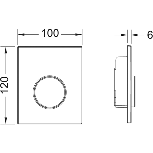 TECE TECEloop Urinal Панель смыва для писсуара, пластик, цвет: белый 9242600